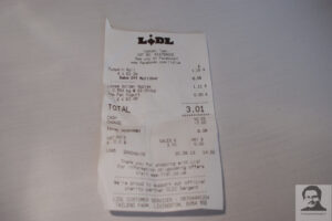 De kassabon bij de Lidl
