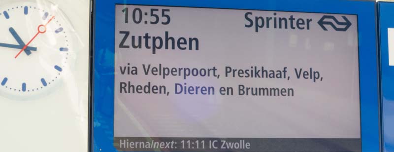 Het sprintertje naar Zutphen